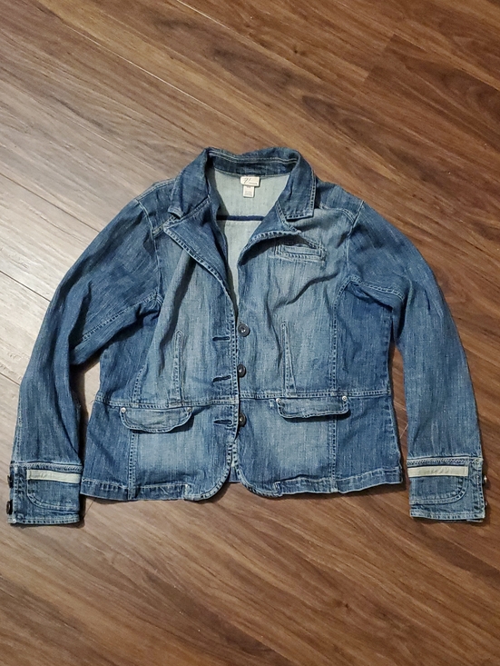 Venezia Jackets & Blazers - Venezia Washed Blue Denim Button Jacket